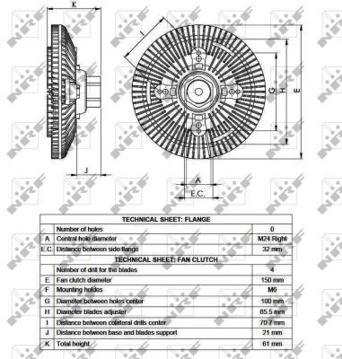 Embrague del ventilador Nissan Cabstar 
