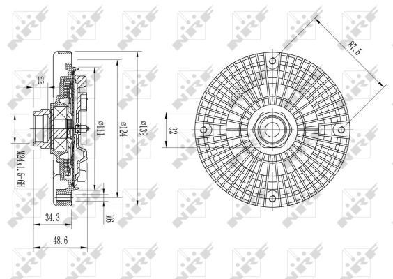 Embrague del ventilador NRF 49642