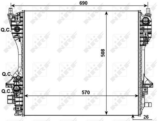 Radiador 53012 NRF