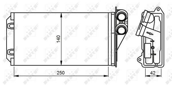 54305 NRF Radiador interior