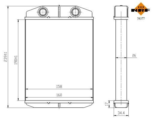 Comprar 54377 NRF Radiador calefacción