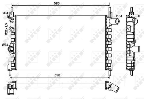 Refrigeración del motor para Opel Kadett E 35, 36, 45, 46