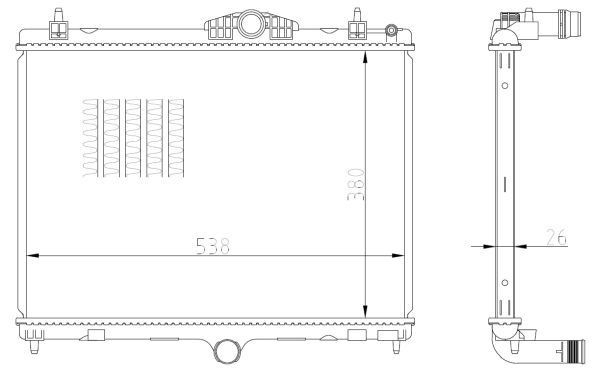 Radiador 550027 NRF