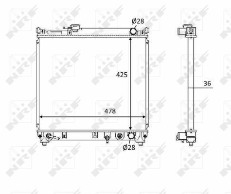 Comprar 58536 NRF Radiador de auto
