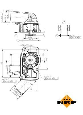 Carcasa del termostato NRF 725010 precio, desde 38,04 EUR