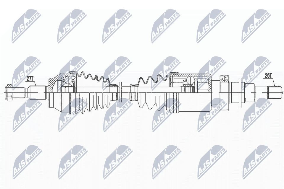 Comprar NPWFR046 NTY Semieje delantero derecho
