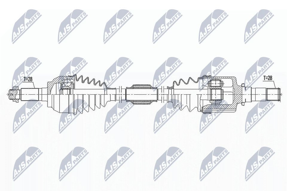 Semieje delantero izquierdo NTY NPWMZ062 precio, desde 105,81 EUR