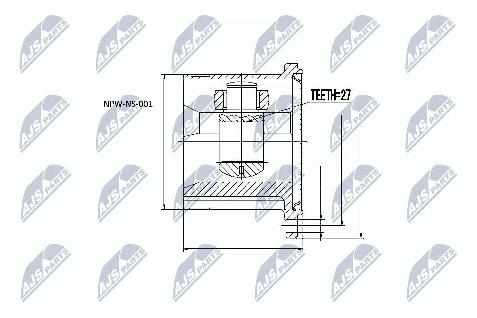 Junta homocinética exterior delantera NTY NPWNS001 precio, desde 39,01 EUR