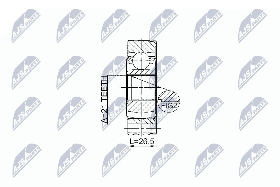Junta homocinética del eje de transmisión delantero NTY NPWSU011 precio, desde 34,69 EUR
