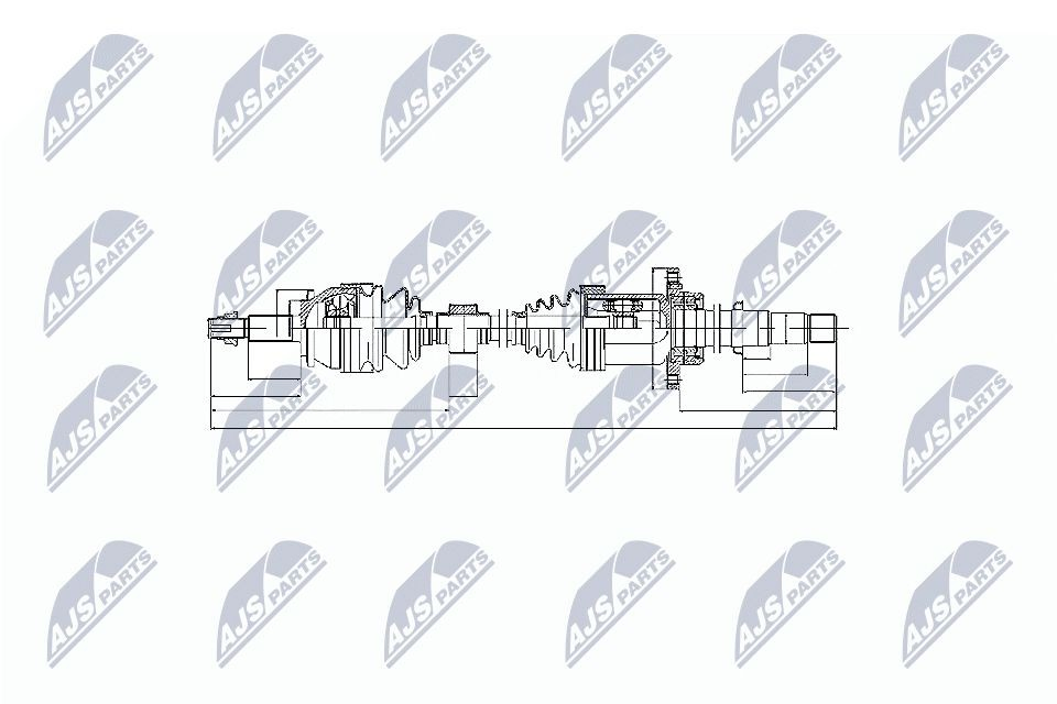 Semieje delantero derecho NTY NPWTY063 precio, desde 107,45 EUR