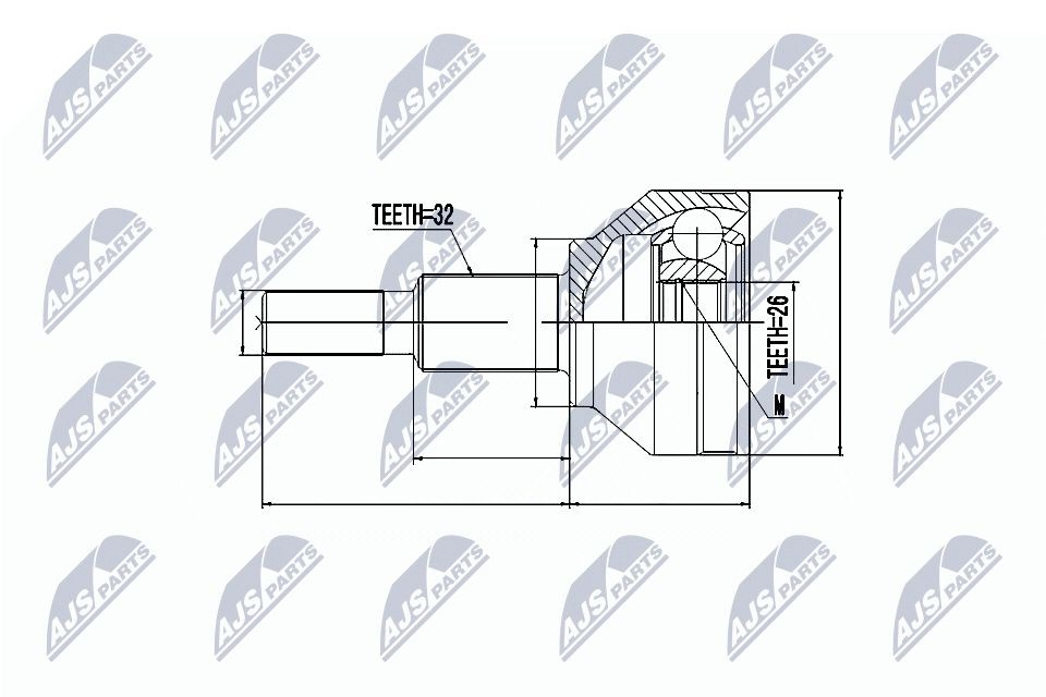 Junta homocinética exterior delantera NTY NPZFT054 precio, desde 39,28 EUR