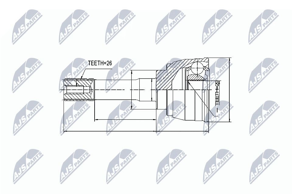 Junta homocinética exterior delantera NTY NPZSU027 precio, desde 26,15 EUR