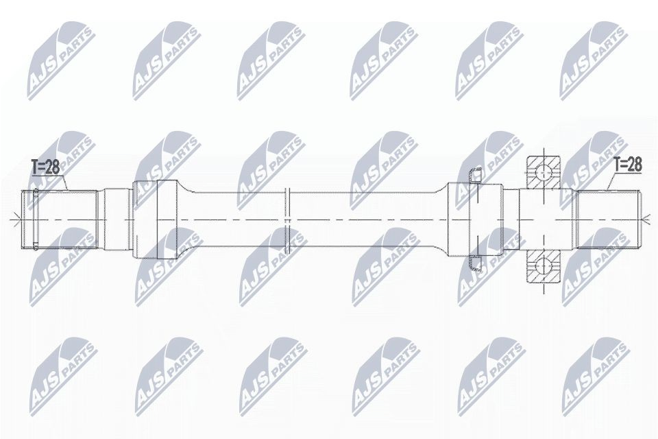 Semieje delantero derecho NWPMZ004 NTY