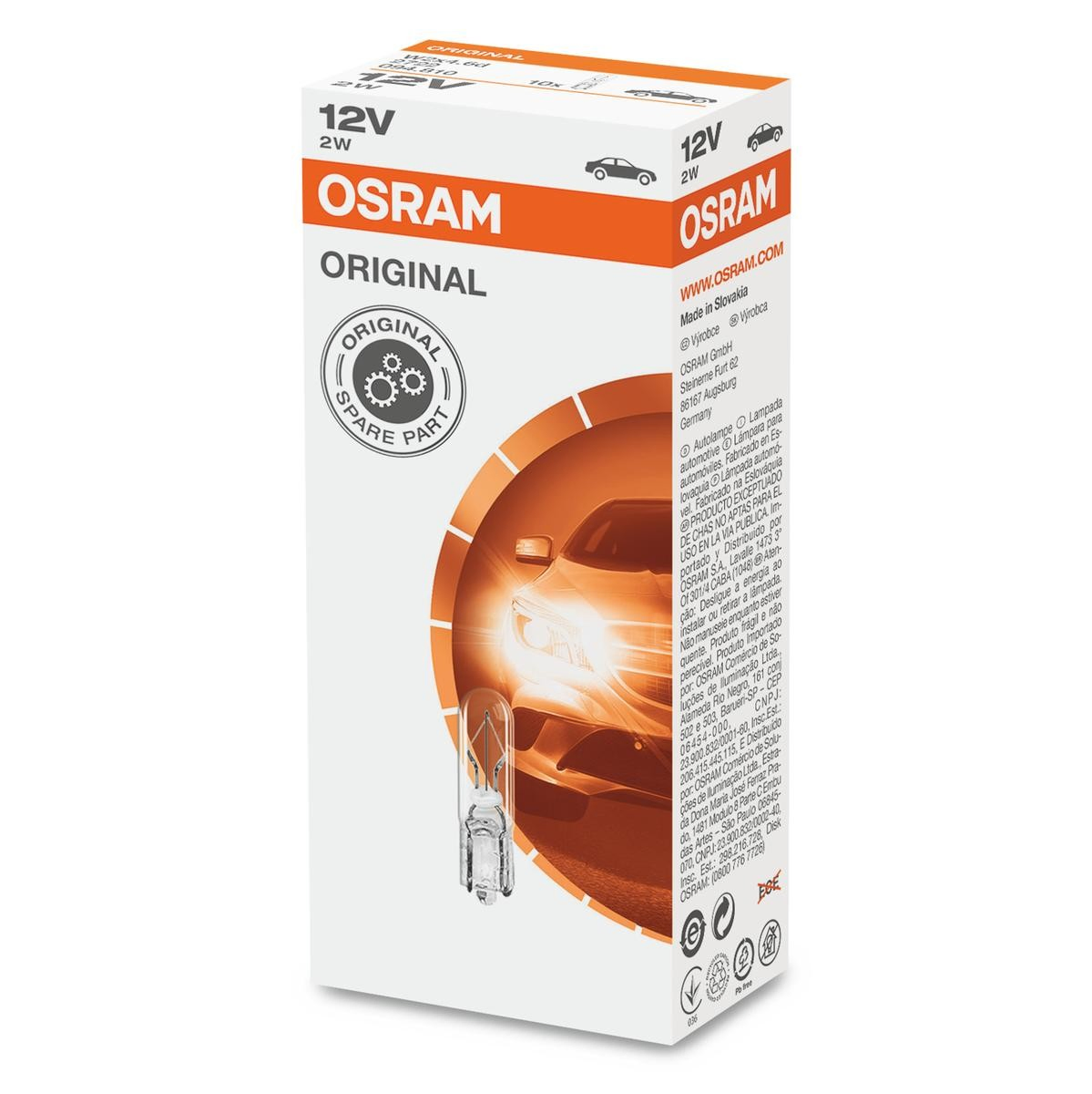 Lámpara del tablero de instrumentos Osram 2722 precio, desde 1,67 EUR