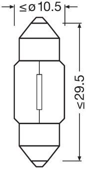 6438 Osram Lámpara de luz interior de cabina