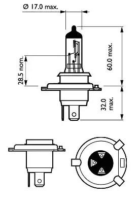 Lámpara halógena 12342PRC2 Philips