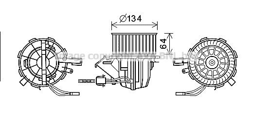 Ventilador de habitáculo para Audi A4 Avant B8 8K5