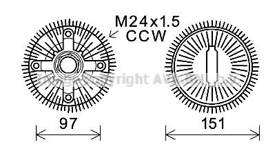 Embrague viscoso para BMW 7  F01, F02, F03, F04