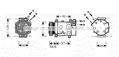 Compresor climatizador para Peugeot Expert TEPEE VF3V