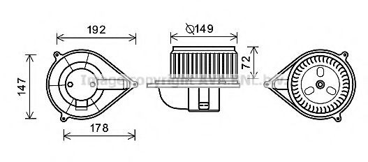 Ventilador de habitáculo para Fiat Ducato II 230