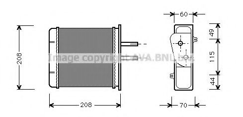 Radiador interior para Fiat Punto I 176