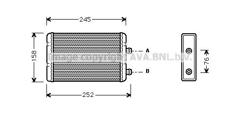 Radiador interior para Fiat Doblo I 223