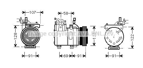 Compresor climatizador para Hyundai Coupe II GK