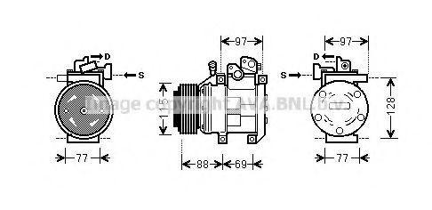 Compresor climatizador para KIA Sorento I JC