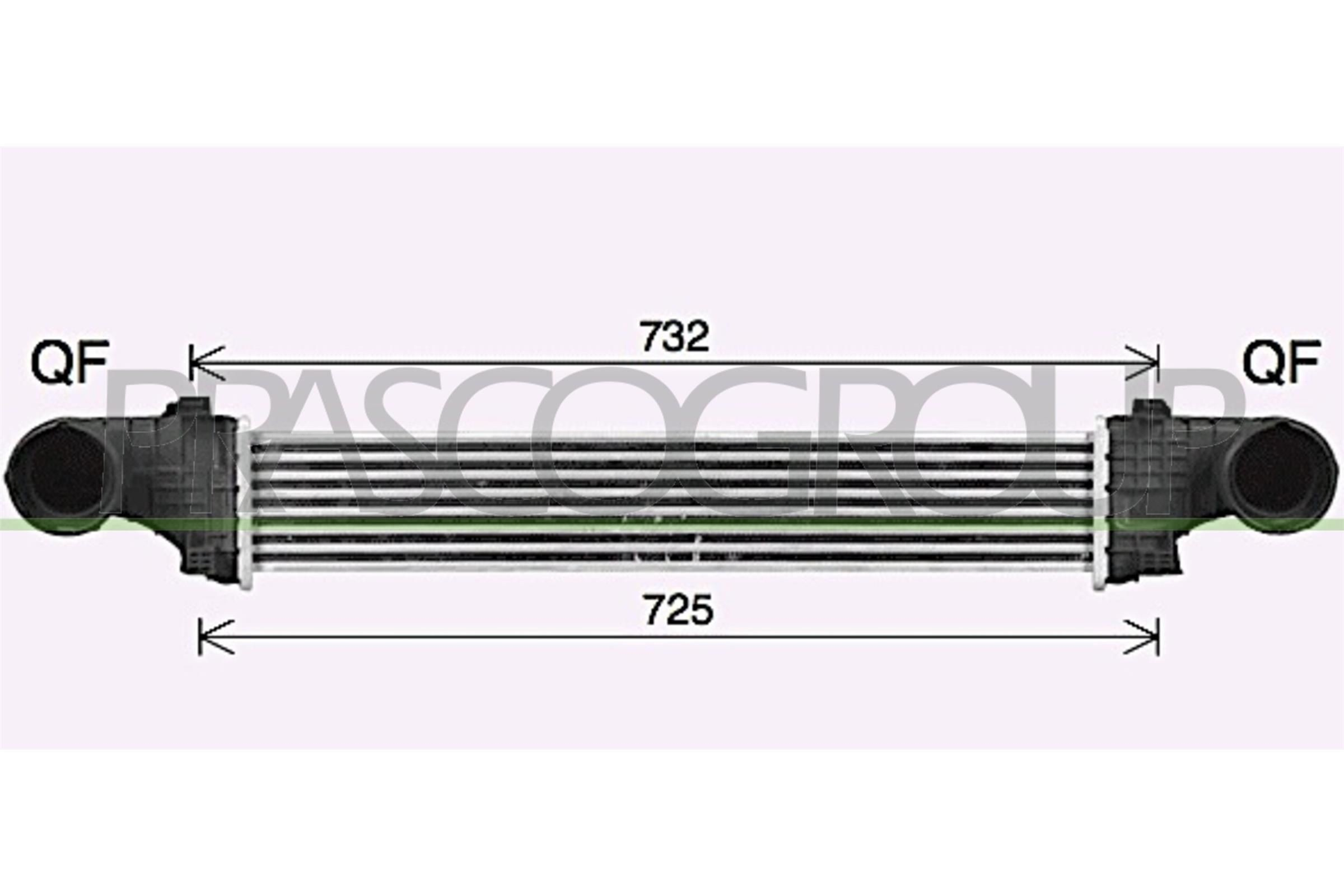 Radiador de intercooler para Mercedes CLS  C219