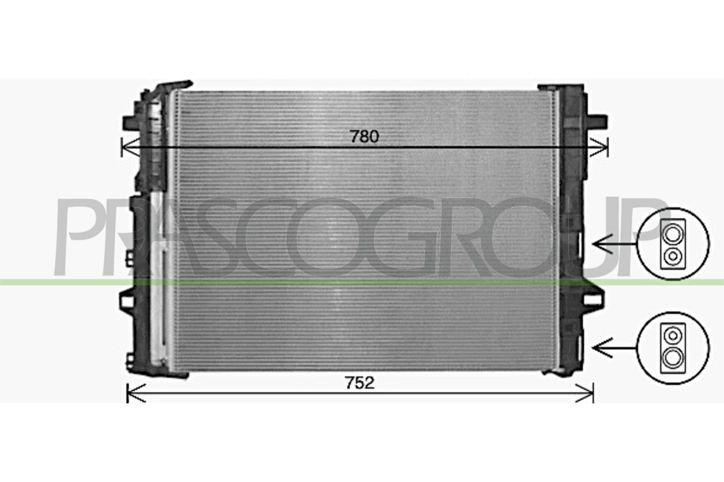 Radiador de aire acondicionado para Mercedes A  W176