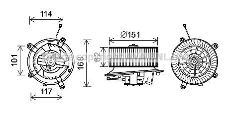 Ventilador de habitáculo para Mercedes C  W202