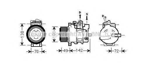 Compresor climatizador para Mercedes Vito II 639