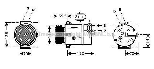 Compresor climatizador para Opel Frontera B 6B