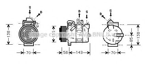 6854001 General Motors Compresor climatizador