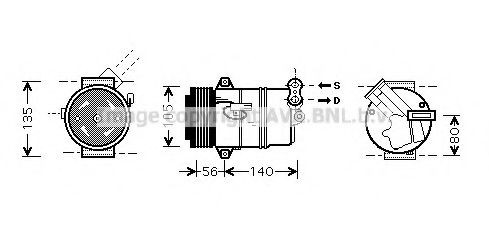 Compresor climatizador para Opel Astra H L35