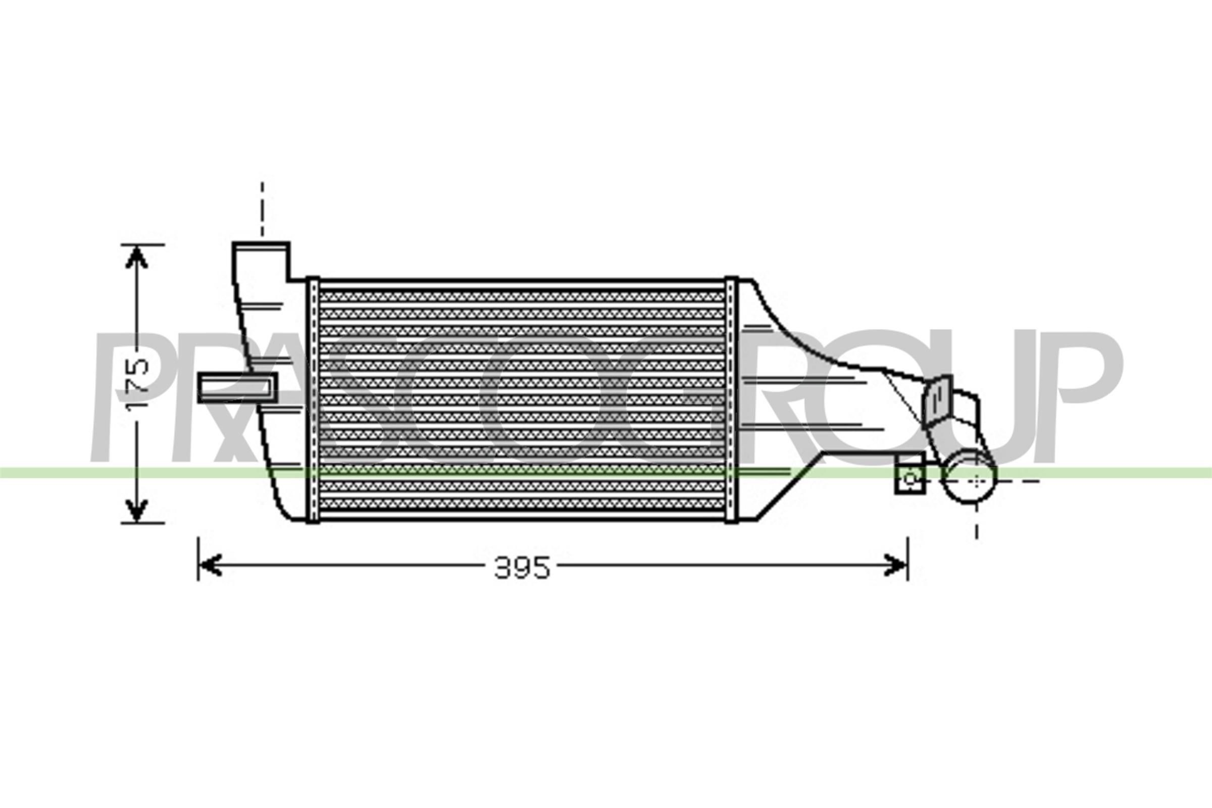 Radiador de intercooler para Opel Astra G F07