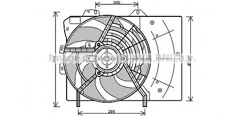9801666680 VAG Ventilador de refrigeración del motor