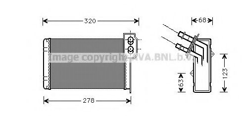 Radiador interior para Renault Megane I EA0, EA1