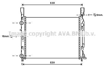 Água radiador Renault Kangoo I monovolumen (KC0, KC1) (1998 - 2008) precio, desde 46,46 EUR