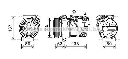 Compresor de aire acondicionado GE4471605780 FORD