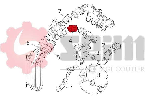 038028001 Depo/Loro/Abakus Manguera del intercooler