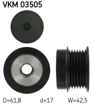 VKM03505 SKF Rueda libre alternador 