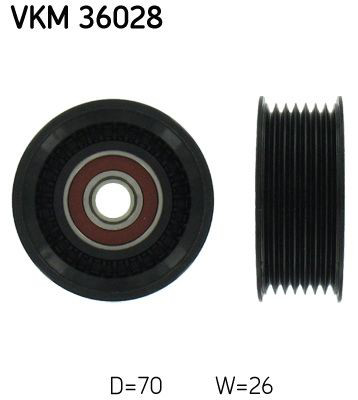 VKM36028 SKF Polea guía correa poli V