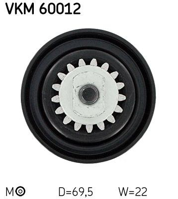 Rodillo tensor correa poli V SKF VKM60012 precio, desde 34,21 EUR