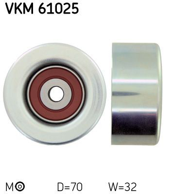 VKM61025 SKF Polea guía correa poli V