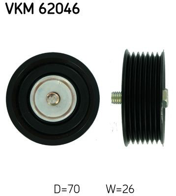 VKM62046 SKF Polea guía correa poli V