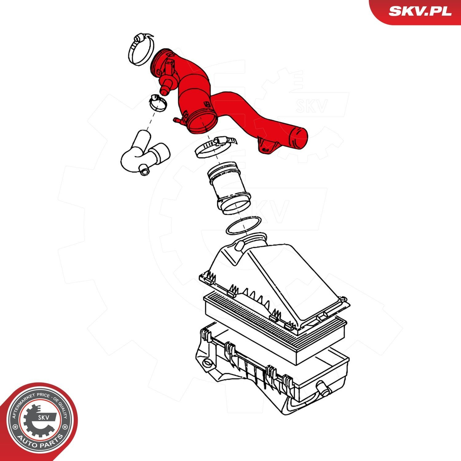 43SKV125 SKV Manguito de aire del medidor de masa de aire