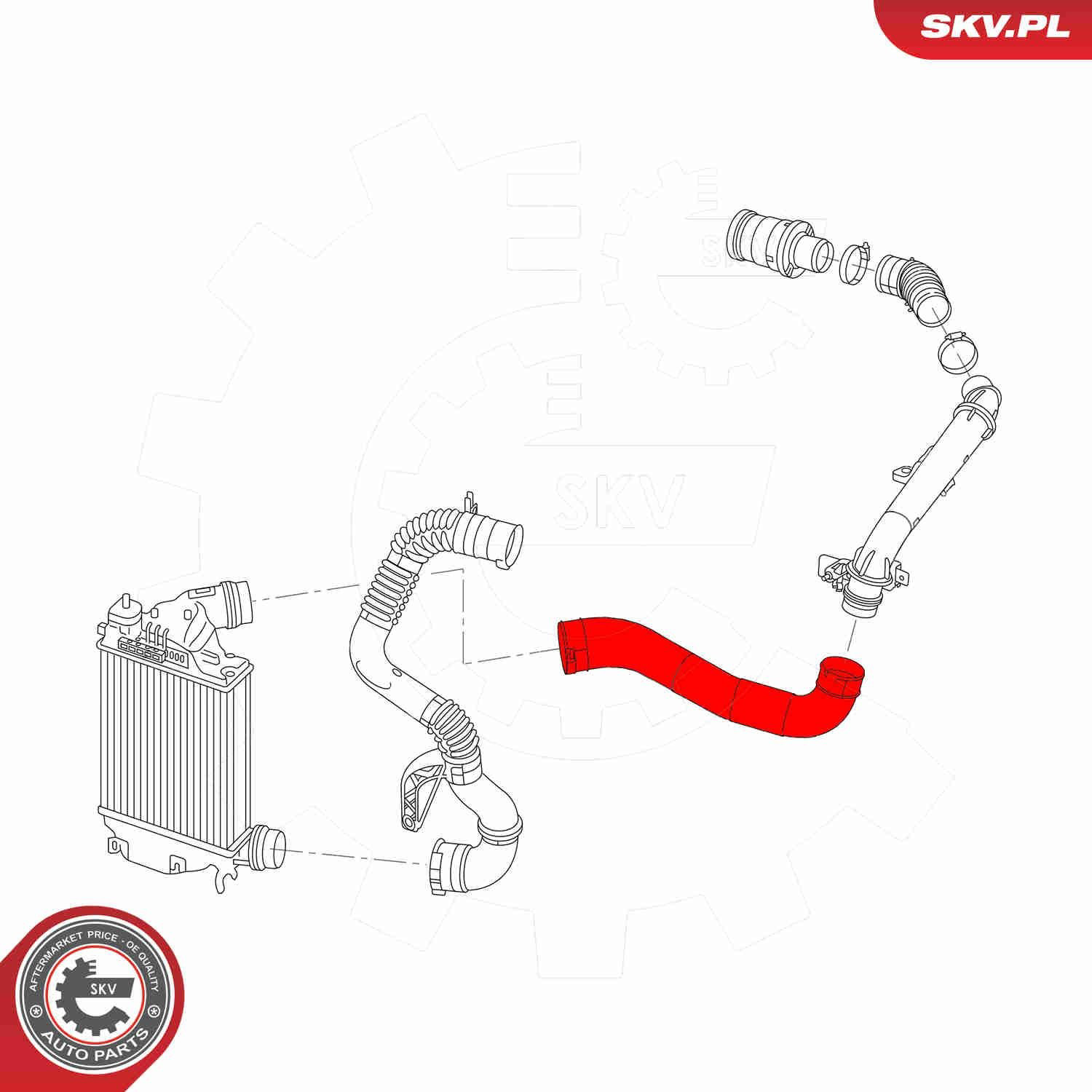 Manguera del intercooler SKV 54SKV009 precio, desde 87,85 EUR