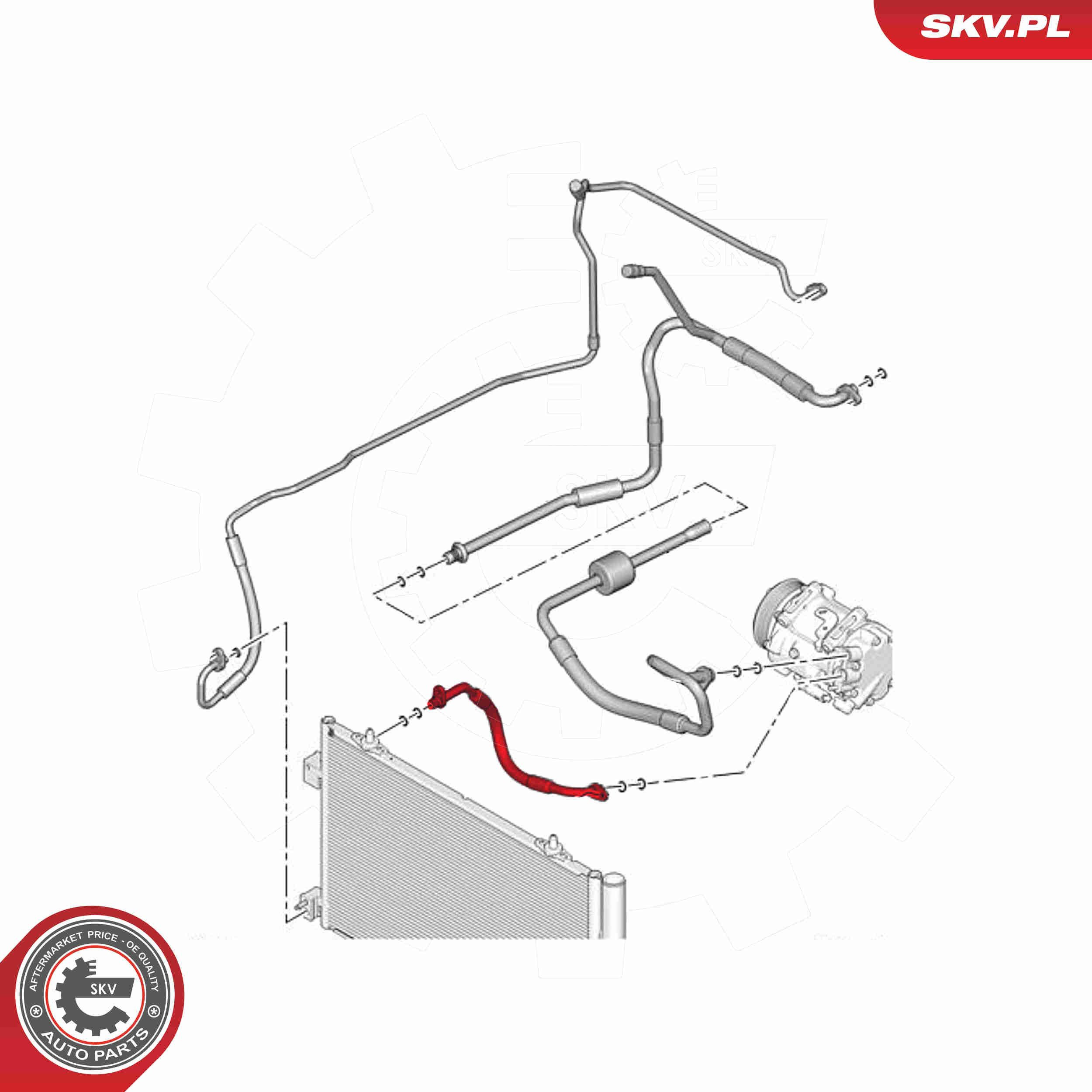 Manguera de aire acondicionado de compresor al condensador 54SKV600 SKV