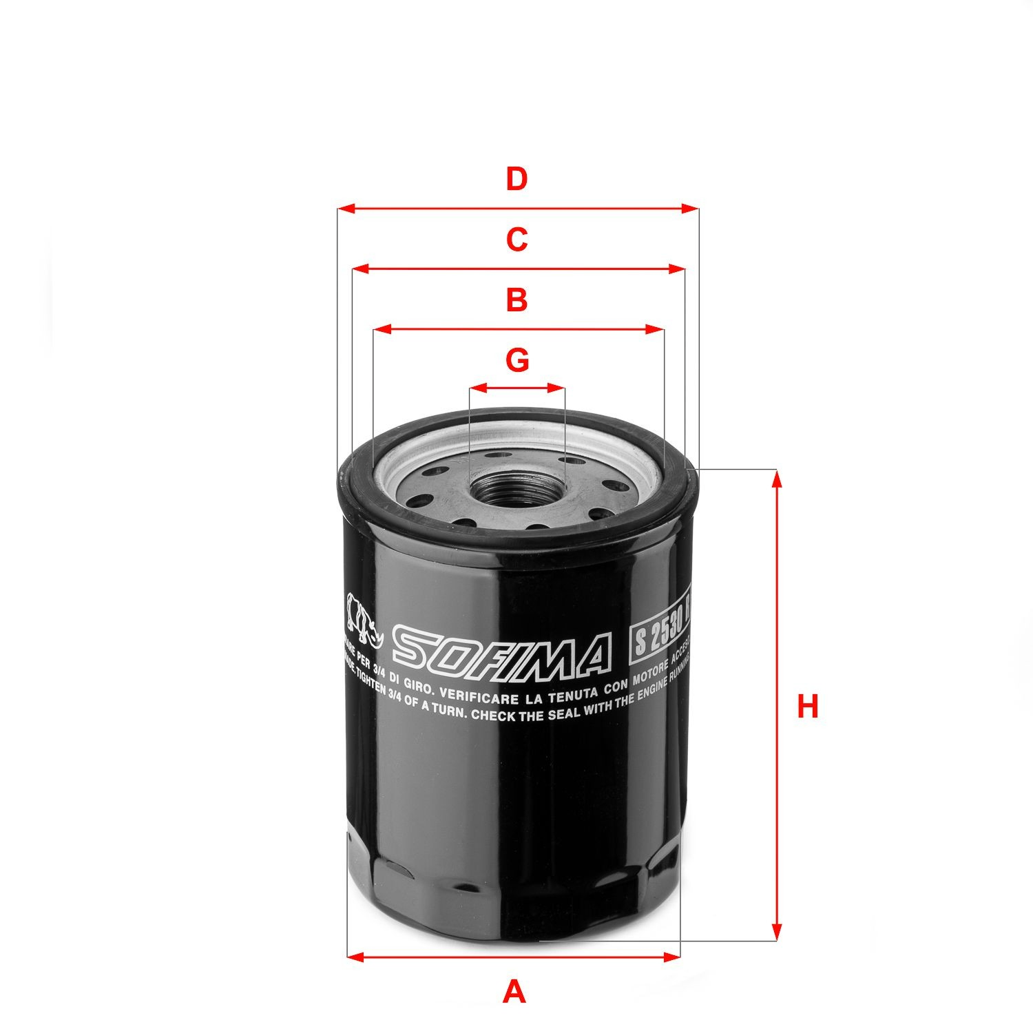 S2530R Sofima Filtro aceite